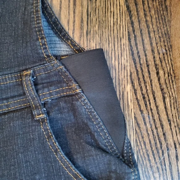 Dark Strtch Denim Overalls with Clear Gemlike Bottons sz 5/6 - Picture 4 of 13